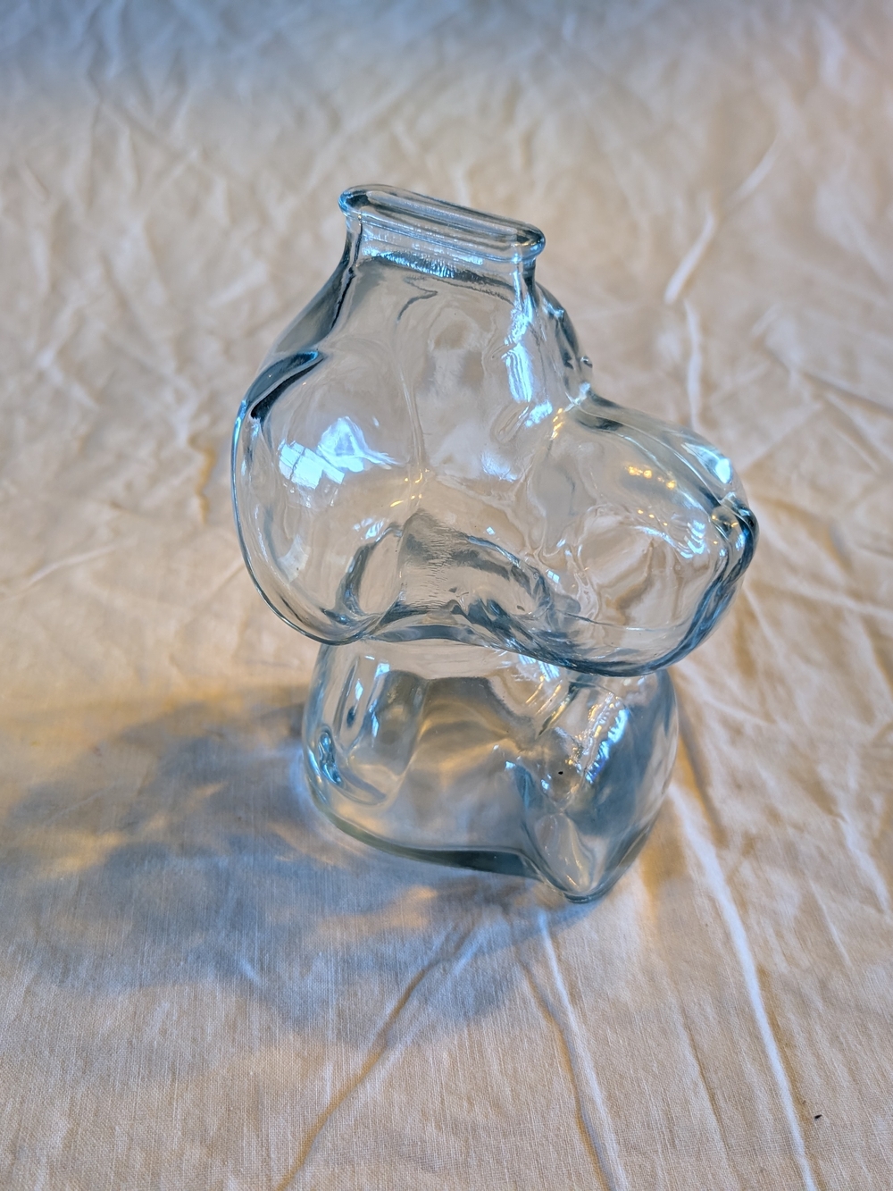 2/40$ Vintage Peanut Transparent Glass Bank